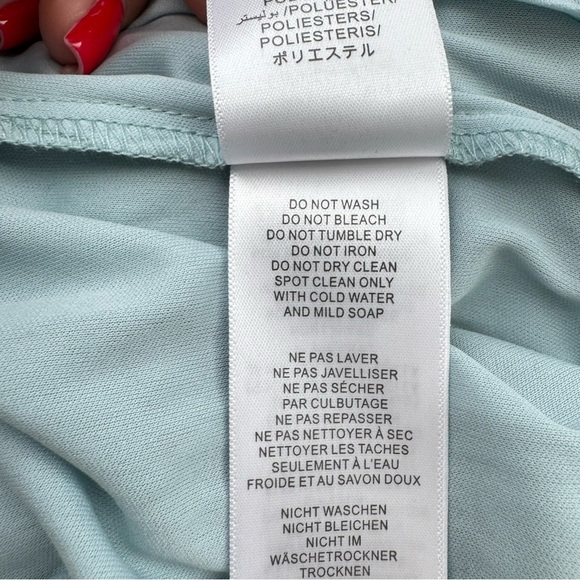 NWT Adrianna Papell Elegant Mint Green Evening Dress Crinkle Metallic Gown sz 6 - Picture 13 of 16